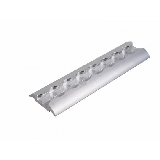 Semi-circular screw-on lashing rail - Silver