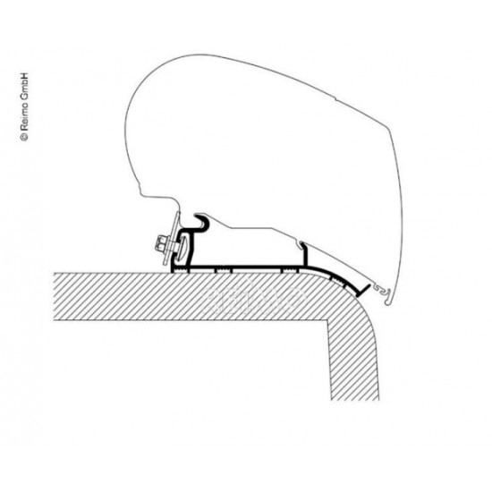 Awning roof mounting adapter for Hymer 2013 caravans & motorhomes, Eriba Nova