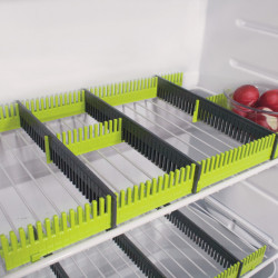 Purvario refrigerator strips in a set of 8 - Lime/Anthracite
