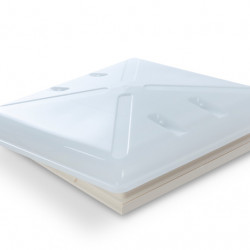 Roof hatch 400 x 400 mm - frosted glass - with roller blind and mosquito net