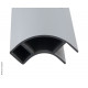 Aluminum furniture corner profile 2.2 m - Open on one side