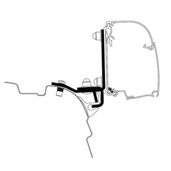 Awning adapter Brandrup Rail G2 for TO 4200/4900 - VW T5 / T6