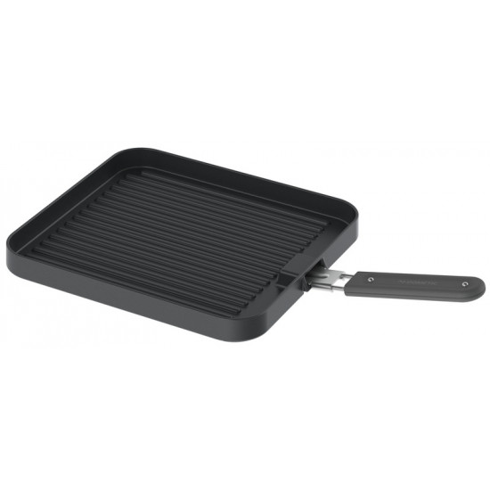 Universal grill plate - ribbed