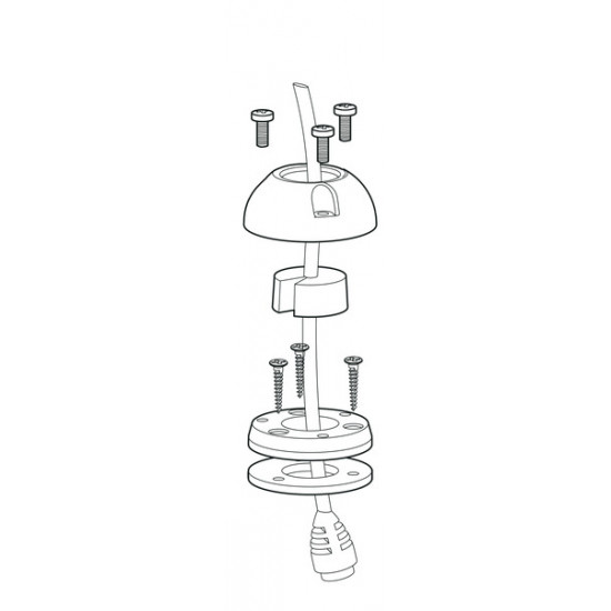 Scanstrut DS-H6 roof penetration, plastic, 2-6 mm - horizontal