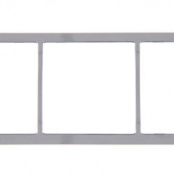 Triple cover frame 62x168mm, silver chrome