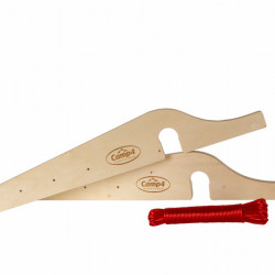 Clothesline holder 25m, 15mm plywood for caravan, horizontal