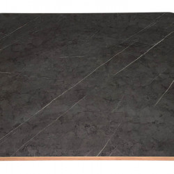 Lightweight tabletop - marble-effect top - matte white underside - oak-effect edges - Large