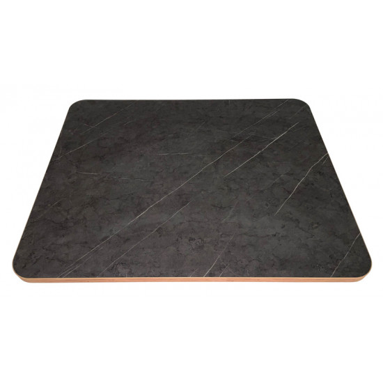 Lightweight tabletop - marble-effect top - matte white underside - oak-effect edges - Small