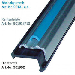Rubber sealing profile for aluminum strips 20 x 11 mm - 1 linear meter