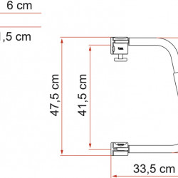 Door lock Security 46 cm - Entry handle