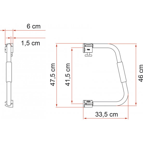 Door lock Security 46 cm - Entry handle