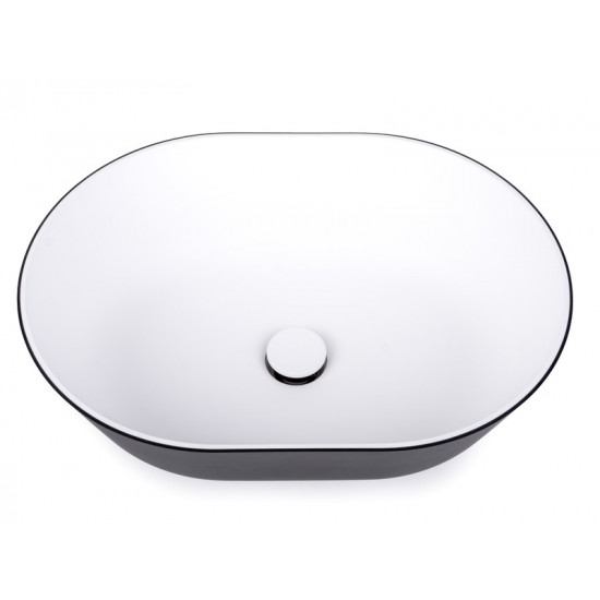 Oval washbasin made of Oritech