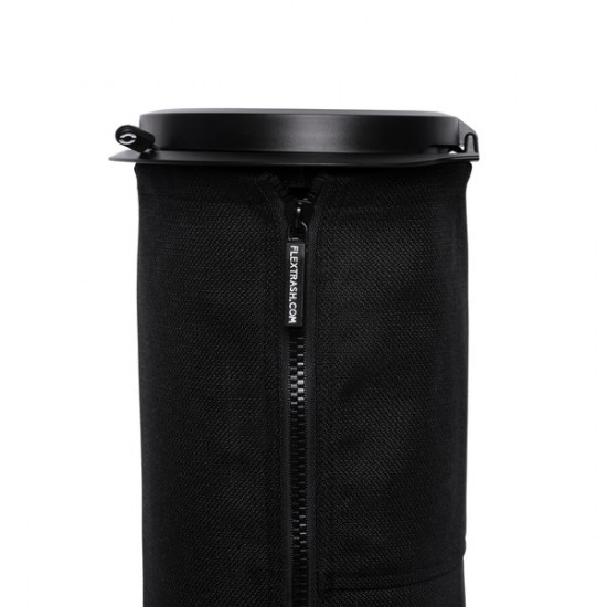 Flextrash waste bin, 3L, black, biodegradable material