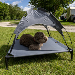 Camp4 dog lounger with sunshade 88x78x18cm