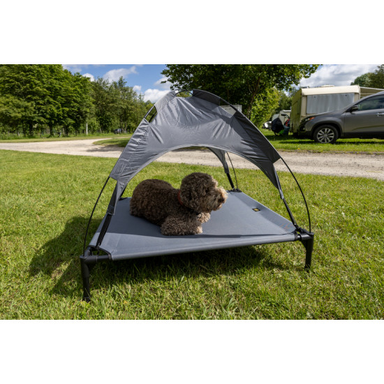 Camp4 dog lounger with sunshade 88x78x18cm