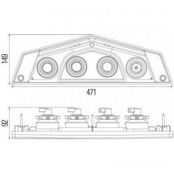 Hella right rear light 12V Caraluna