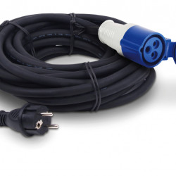 CEE adapter cable Schuko plug/CEE socket - 25 m