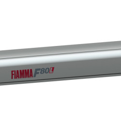 W4540 x Cloth With 4380mm FIAMMA Roof awning F80L - For vans and motorhomes, Housing colour Deep Black, Cloth colour Royal Grey