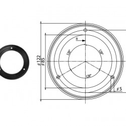 Rubber seal for 123x84mm filters, black