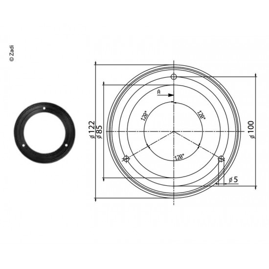Rubber seal for 123x84mm filters, black