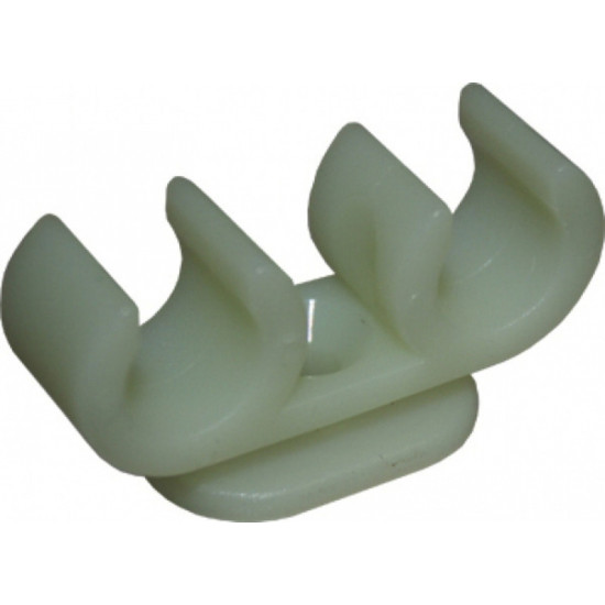 Uni-Quick 12mm pipe system: Double plastic pipe clamp, 5 pieces