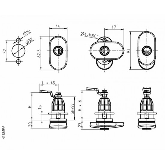 Double Red twist-lock fastener