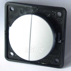 Rocker switch, matte chrome, SB