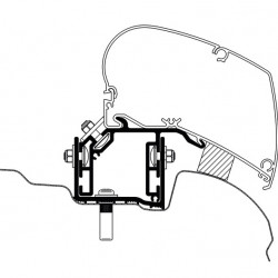 Adapter for Omnistor awning - VW Crafter from 2017 onwards UK version
