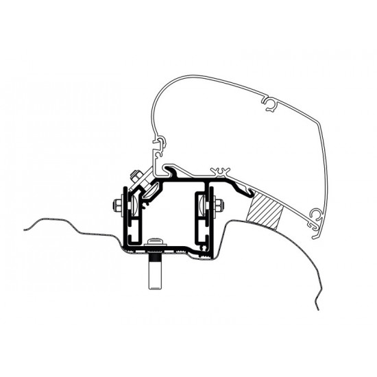 Adapter for Omnistor awning - VW Crafter from 2017 onwards UK version