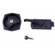Caravan door lock for wall thicknesses of 25 - 35 mm - Black