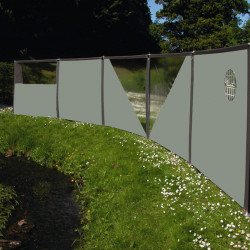 Variable wind protection system, extendable to desired length