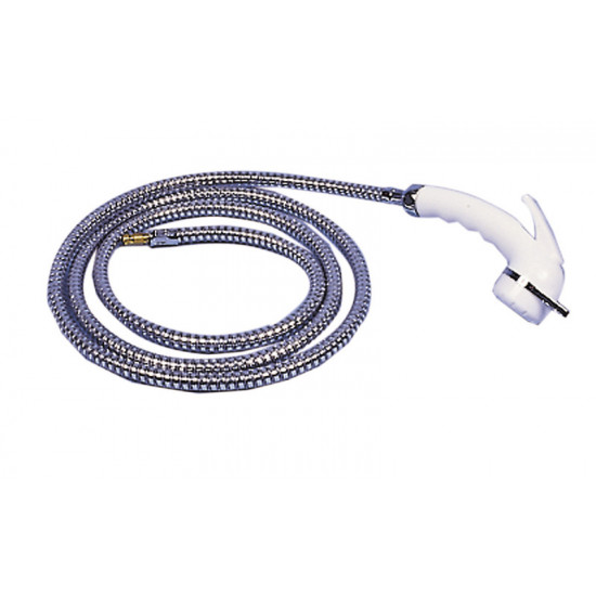 Water outlet set with hand shower including 2m hose - White