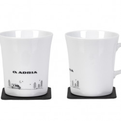 Porcelain magnetic mugs with handles - VAN design - 270 ml - set of 2