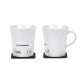 Porcelain magnetic mugs with handles - VAN design - 270 ml - set of 2