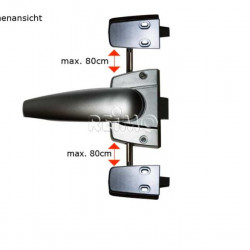 Toilet lock with 3-point locking mechanism - chrome finish