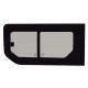 W1116 x H598 mm Front Left 2015- Sliding window Renault Trafic