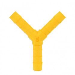 Y-connector for 10 mm hose - White/Yellow - Set of 2