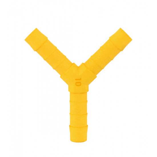 Y-connector for 10 mm hose - White/Yellow - Set of 2