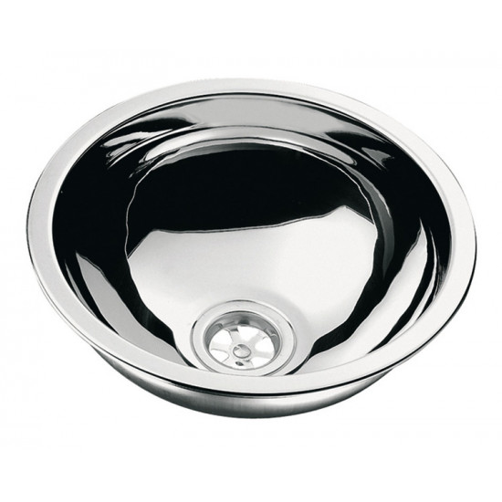 Stainless steel built-in sink - Round - 26 cm diameter