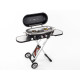 Trolley 2-flame gas grill with ignition fuse - 50 mbar
