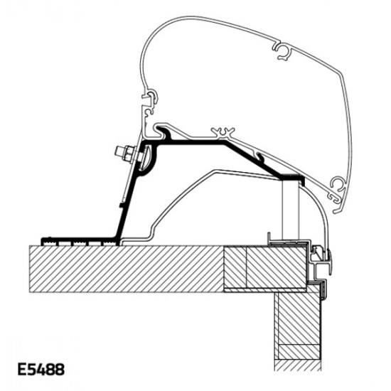 Thule roof mounting adapter for Hobby