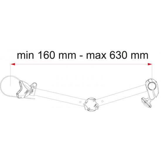 FIAMMA Bike-Block Pro S D2 Bicycle Holder with Joint, Silver