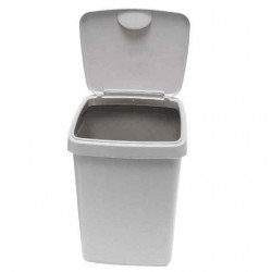 Hinged lid bucket, 10 liters, gray, 25x22x33 cm