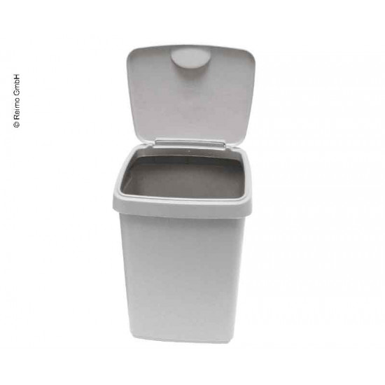 Hinged lid bucket, 10 liters, gray, 25x22x33 cm