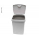 Hinged lid bucket, 10 liters, gray, 25x22x33 cm