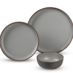CAMP4 MALMÖ Dinnerware Set made of rPET for 2 people, Color: Taupe