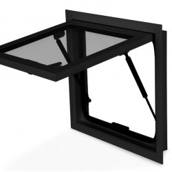 RW Explorer safety glass awning window for expedition vehicles - Black