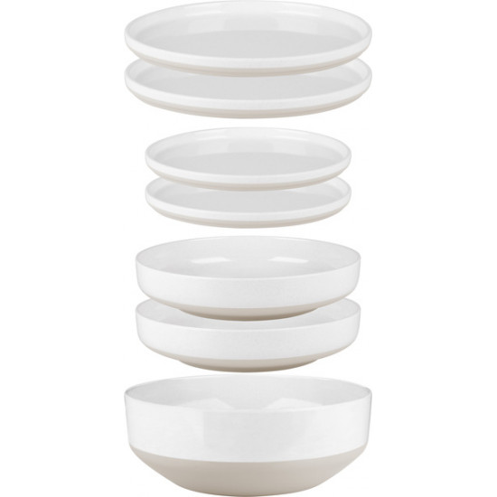 Melamine dinnerware set Odette - 7-piece - For 2 people