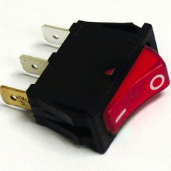 Rocker switch 12V/24V red