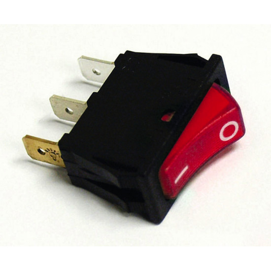 Rocker switch 12V/24V red